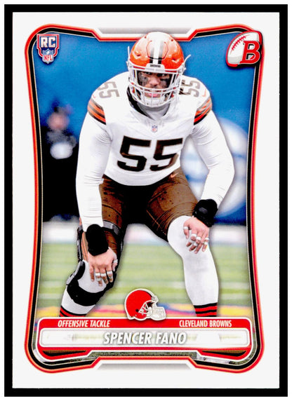2026 Bowman Spencer Fano Card RC Cleveland Browns