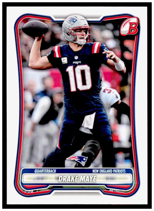 2026 Bowman Drake Maye Card New England Patriots
