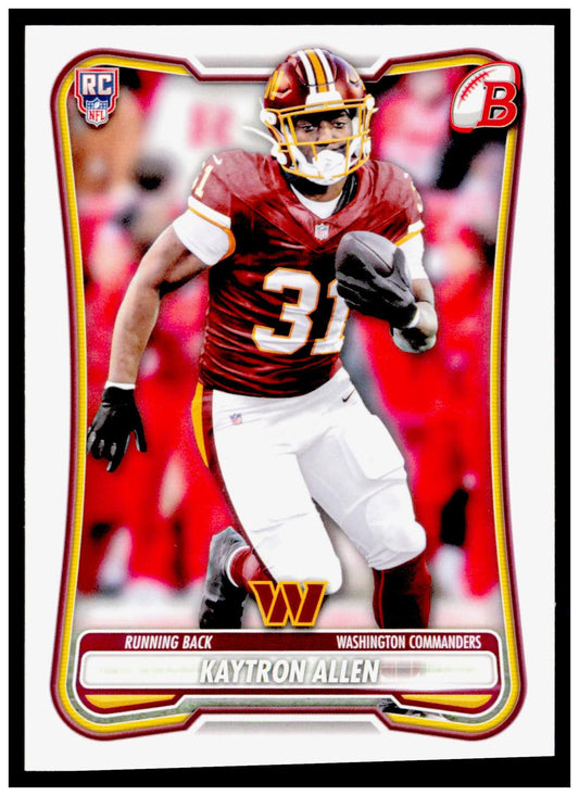 2026 Bowman Kaytron Allen Card RC Washington Commanders