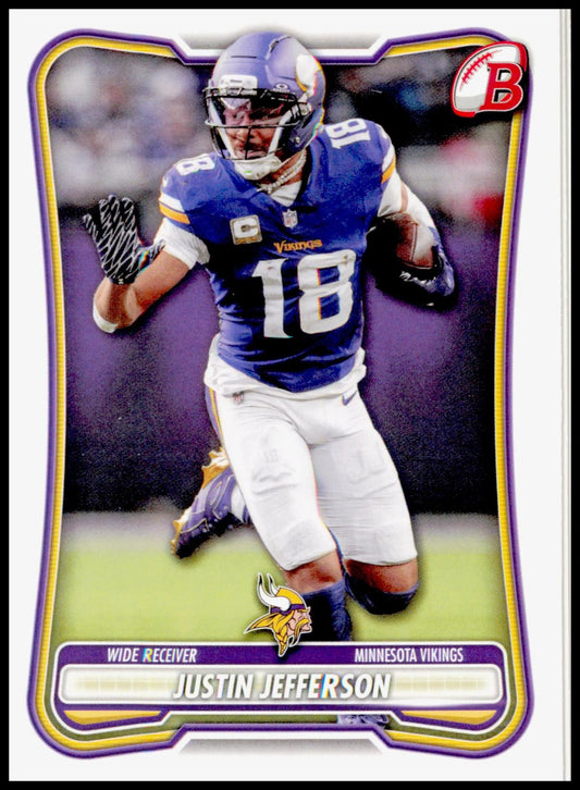 2026 Bowman Justin Jefferson Card Minnesota Vikings