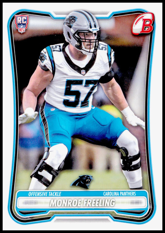 2026 Bowman Monroe Freeling Card RC Carolina Panthers
