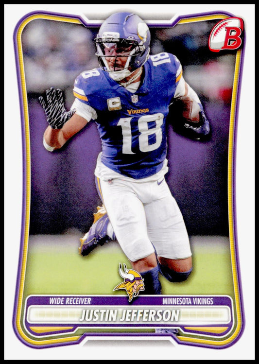 2026 Bowman Justin Jefferson Card Minnesota Vikings
