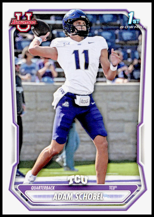 2026 Bowman Adam Schobel Card Prospects TCU Horned Frogs