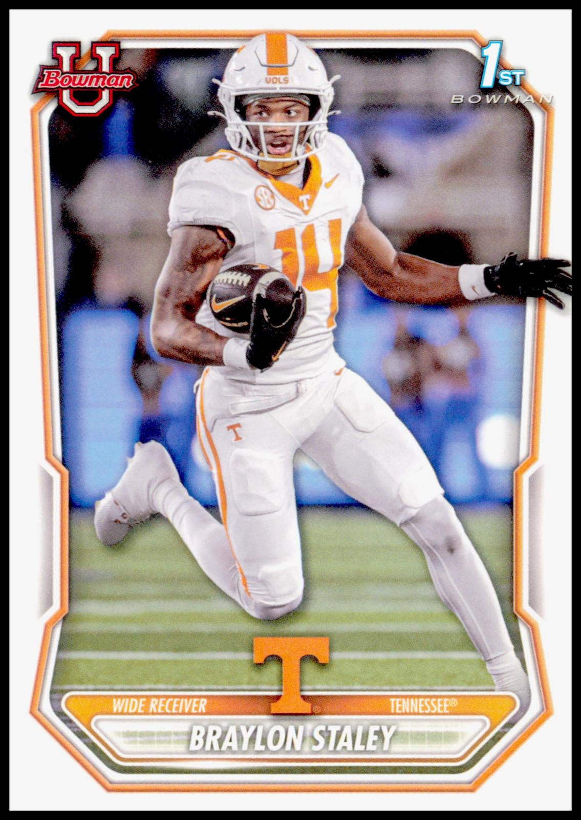 2026 Bowman Braylon Staley Card Prospects Tennessee Volunteers