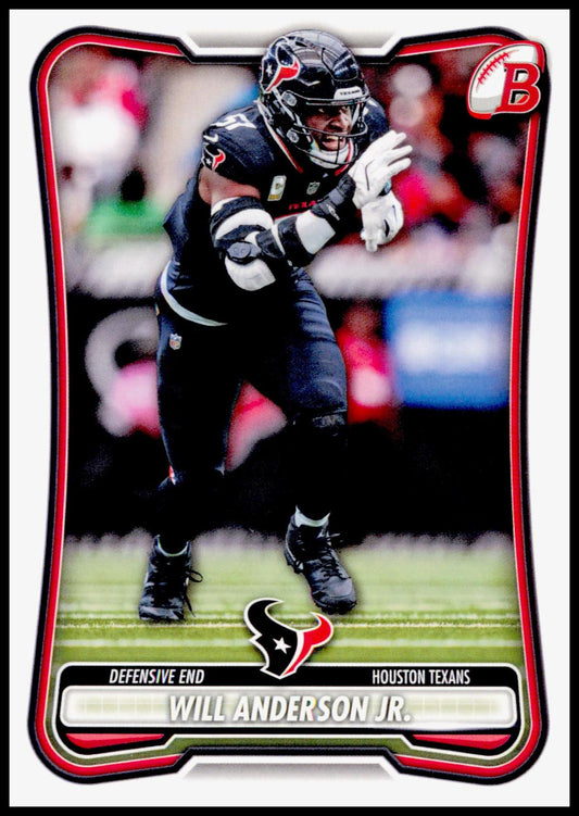 2026 Bowman Will Anderson Jr. Card Houston Texans