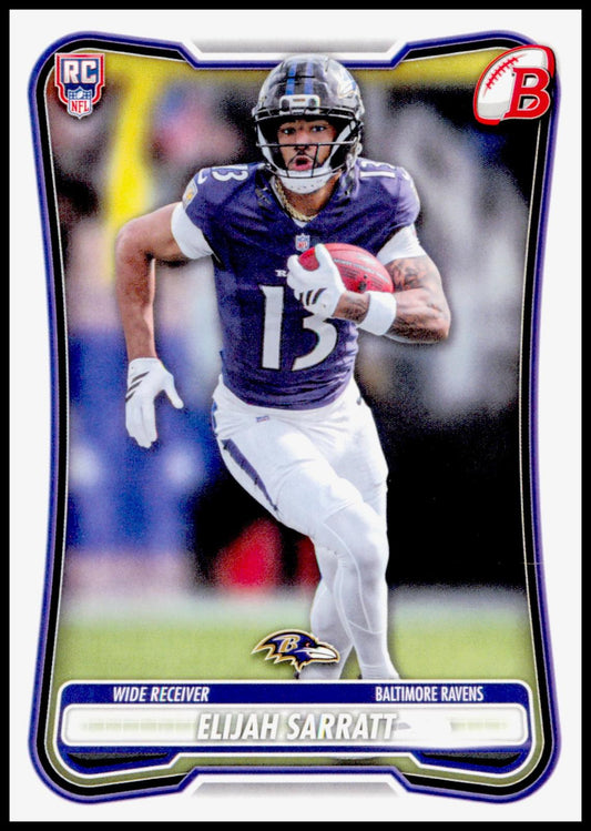 2026 Bowman Elijah Sarratt Card RC Baltimore Ravens