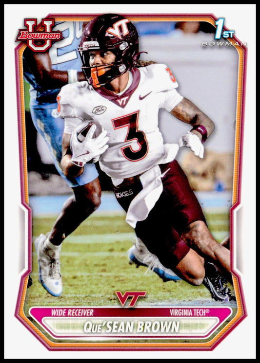 2026 Bowman Que'Sean Brown Card Prospects Virginia Tech Hokies