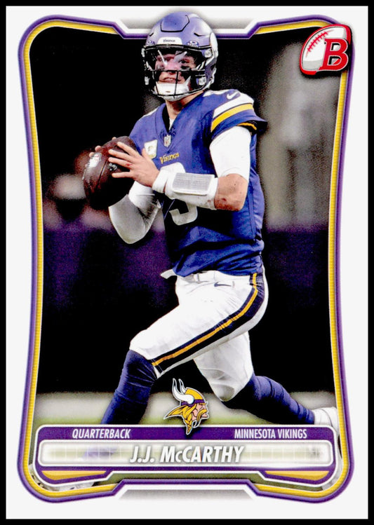 2026 Bowman J.J. McCarthy Card Minnesota Vikings
