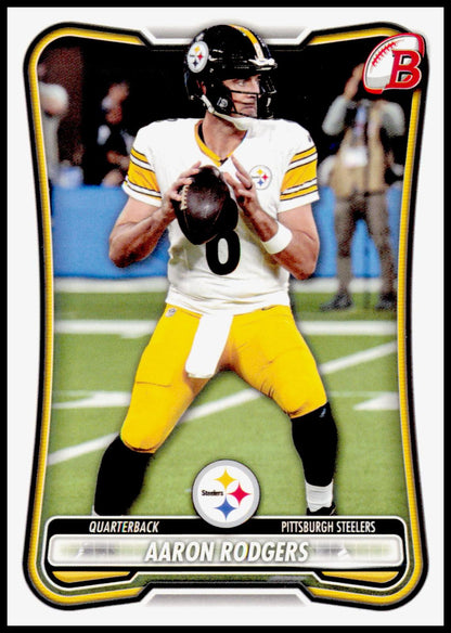 2026 Bowman Aaron Rodgers Card Pittsburgh Steelers