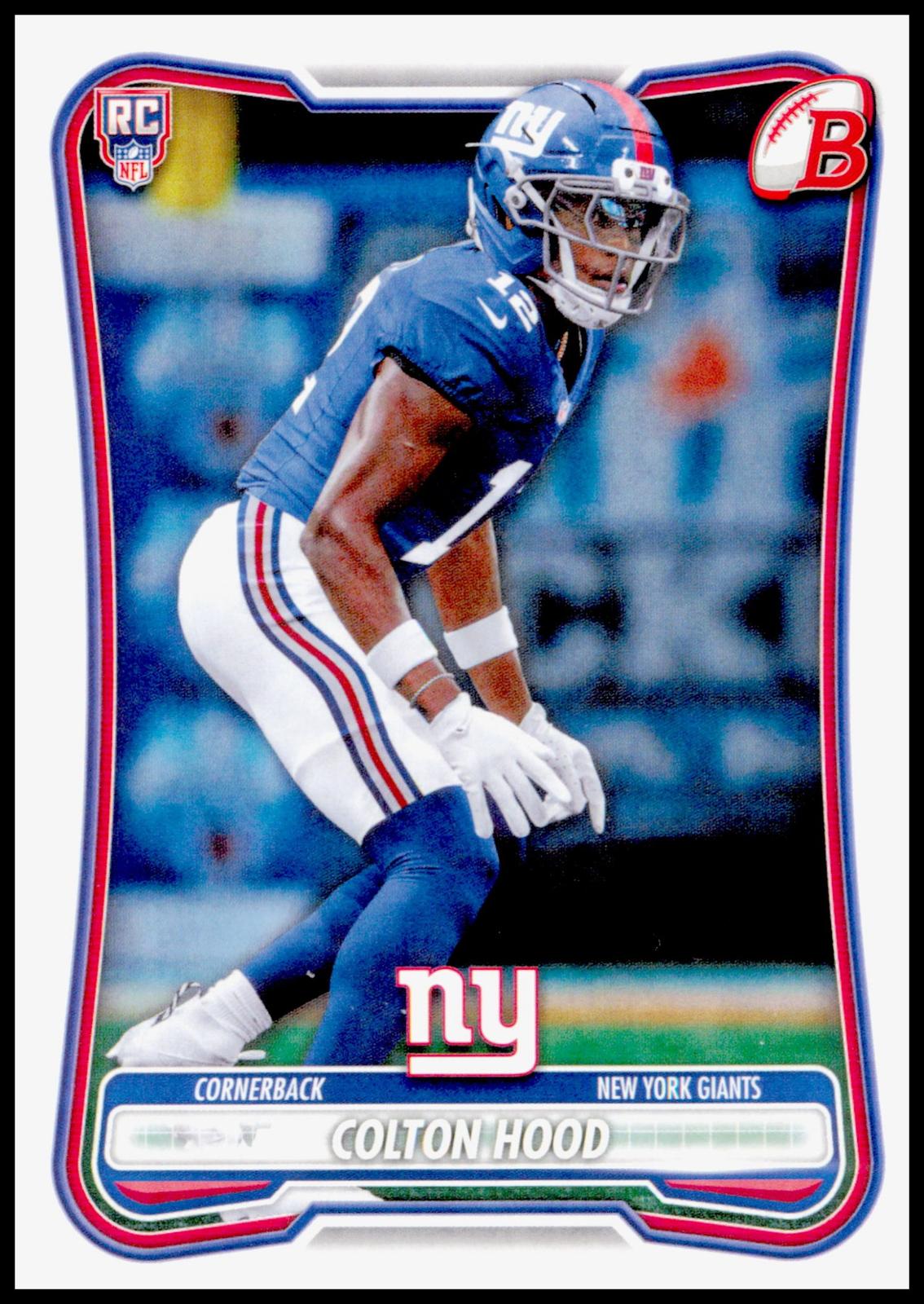 2026 Bowman Colton Hood Card RC New York Giants
