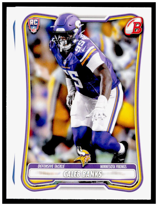 2026 Bowman Caleb Banks Card RC Minnesota Vikings