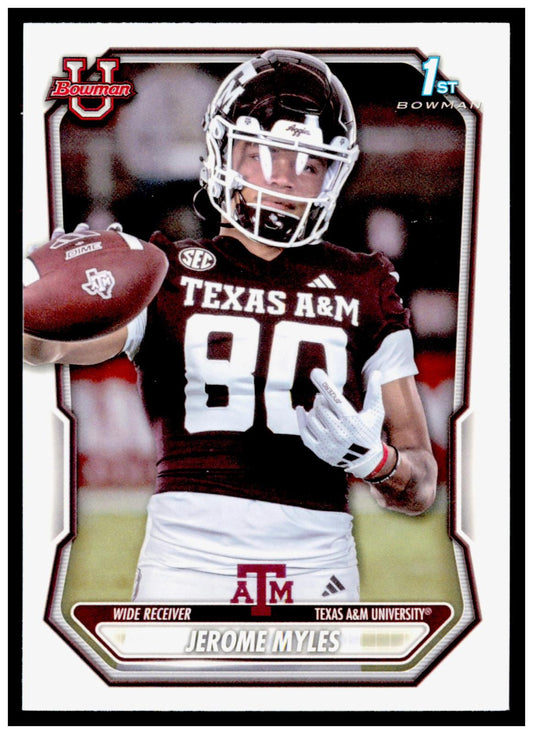 2026 Bowman Jerome Myles Card Prospects Texas A&M Aggies