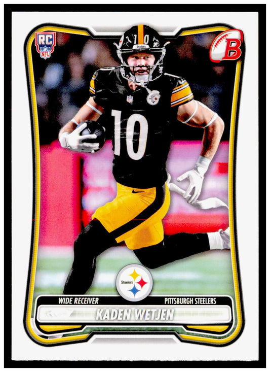 2026 Bowman Kaden Wetjen Card RC Pittsburgh Steelers