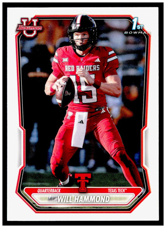 2026 Bowman Will Hammond Card Prospects Texas Tech Red Raiders