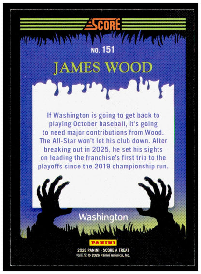 2026 Score-A-Treat James Wood Card Washington Nationals