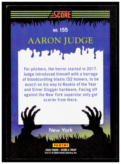 2026 Score-A-Treat Aaron Judge Card Pumpkins New York Yankees