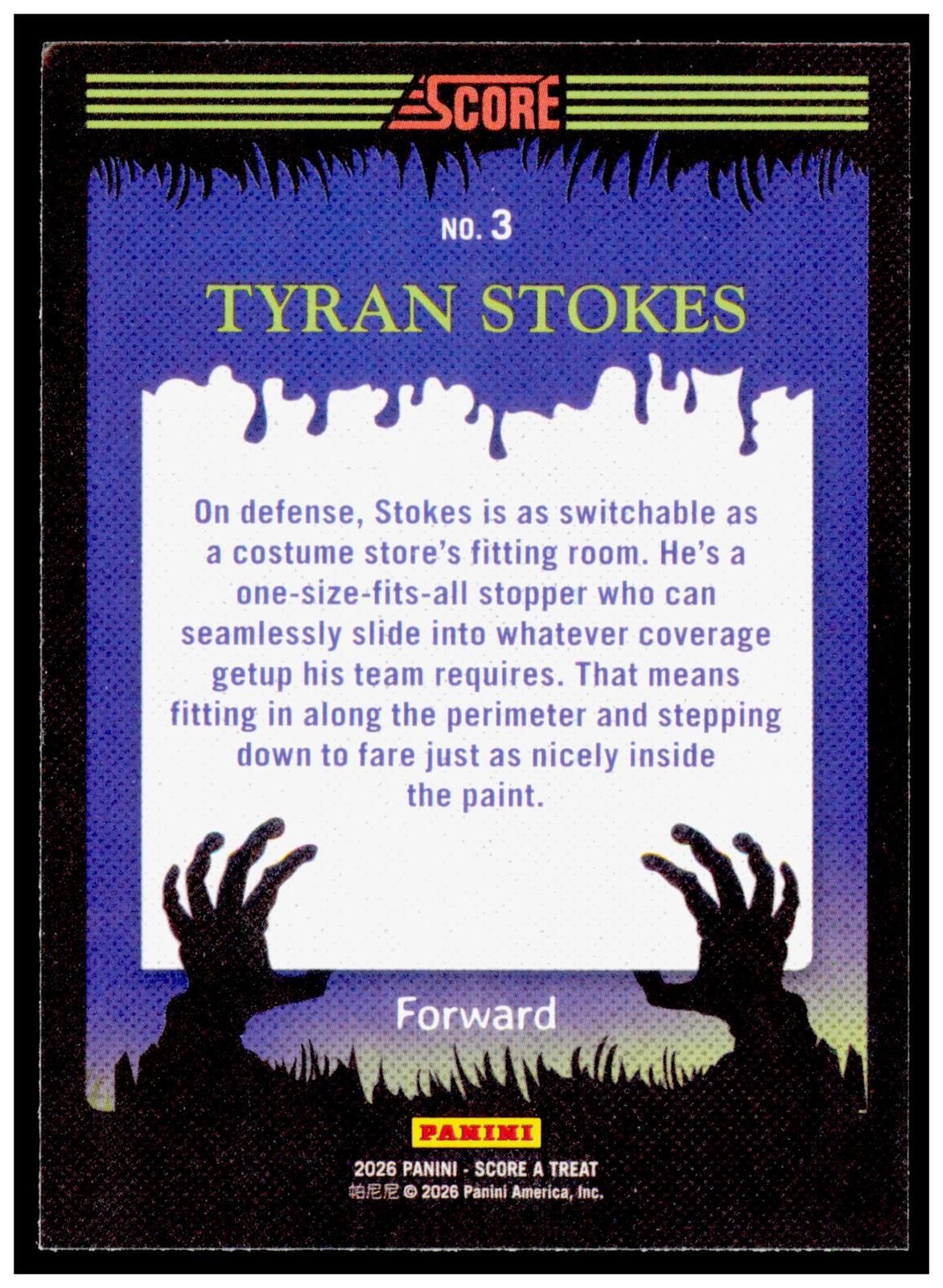 2026 Score-A-Treat Tyran Stokes Card NIL