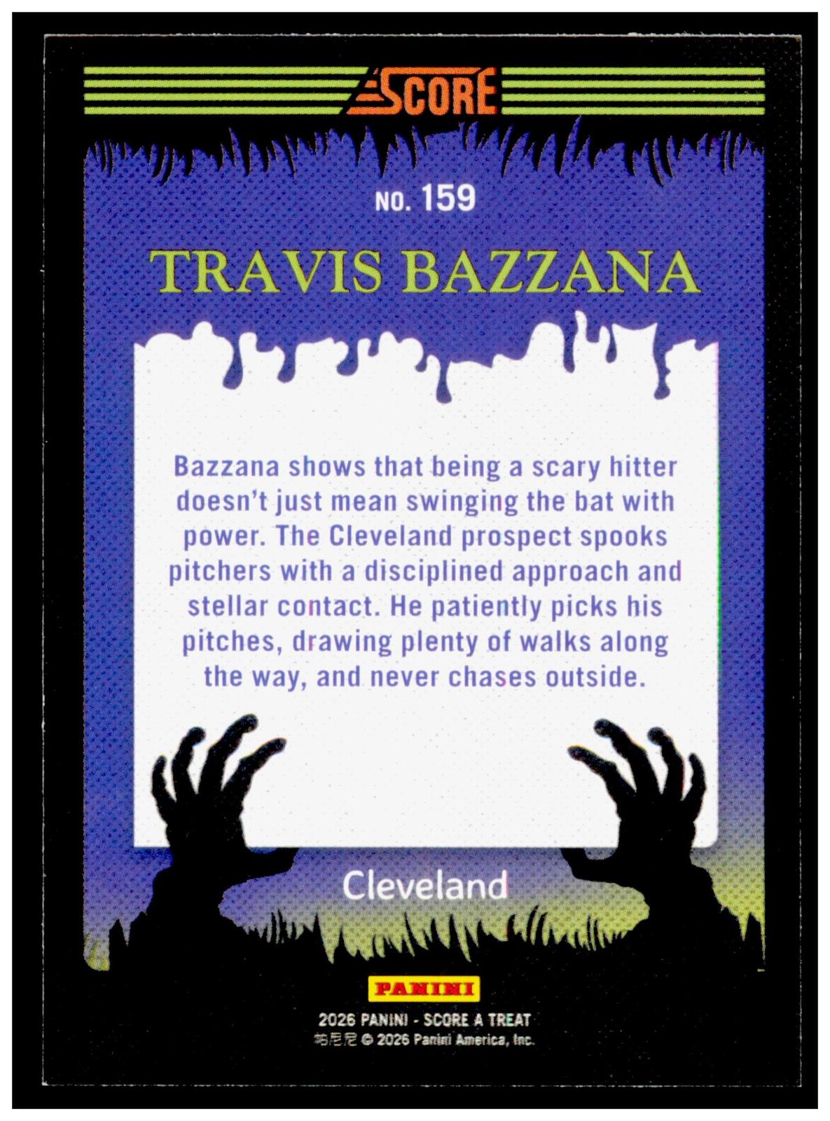 2026 Score-A-Treat Travis Bazzana Card Cleveland Guardians