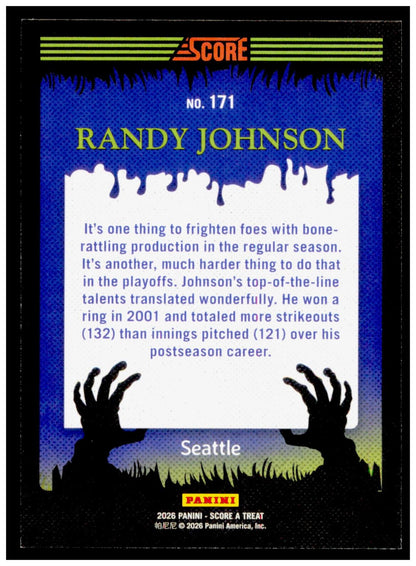 2026 Score-A-Treat Randy Johnson Card Pumpkins HOF Seattle Mariners