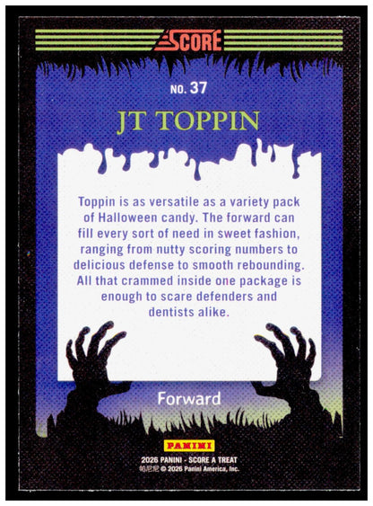 2026 Score-A-Treat JT Toppin Card NIL