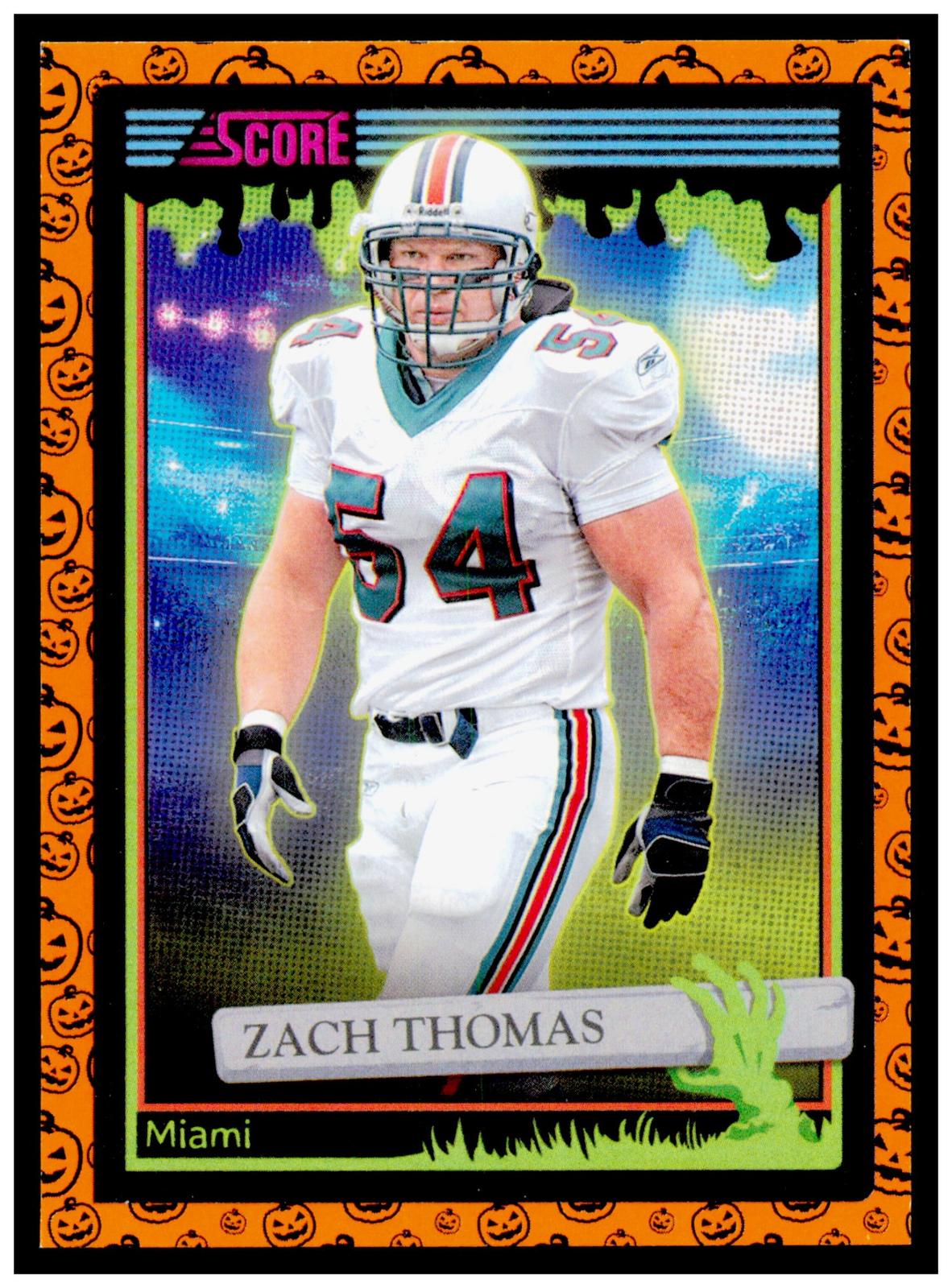 2026 Score-A-Treat Zach Thomas Card Pumpkins HOF Miami Dolphins
