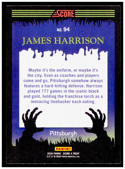 2026 Score-A-Treat James Harrison Card Pittsburgh Steelers