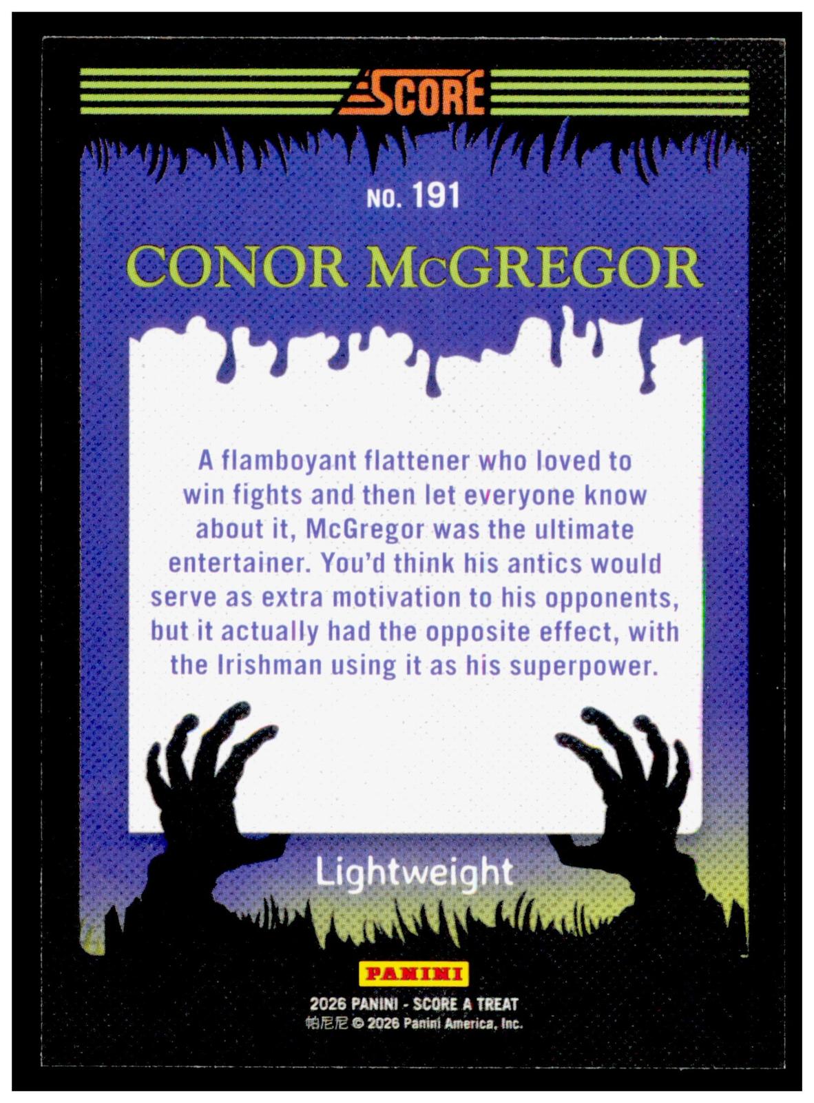 2026 Score-A-Treat Conor McGregor Card NIL