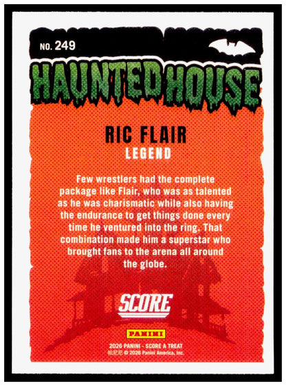 Rick Flair 2026 Score-A-Treat Card Haunted House Pumpkins