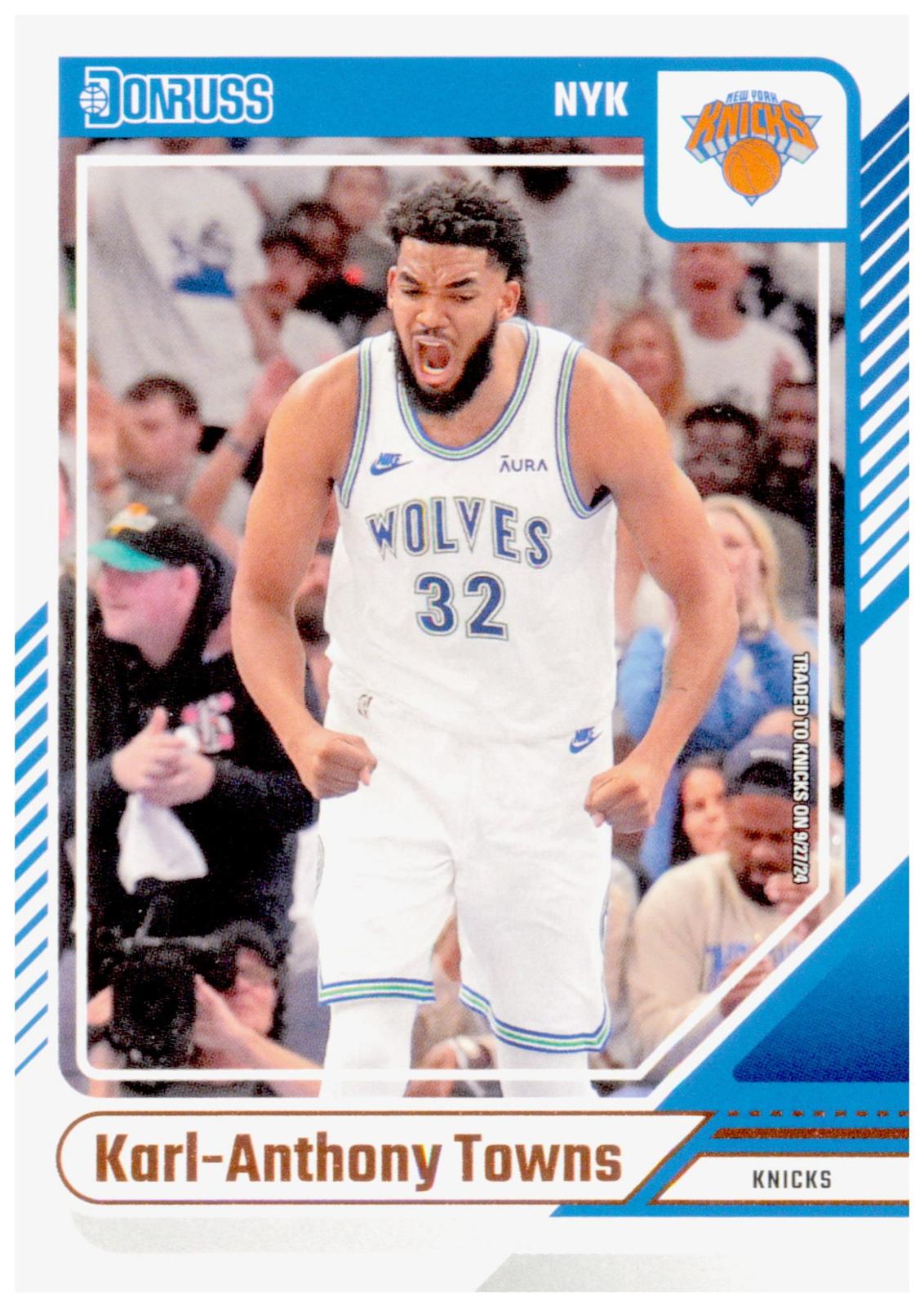 2024-25 Donruss Karl-Anthony Towns Card New York Knicks
