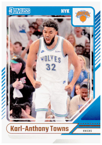 2024-25 Donruss Karl-Anthony Towns Card New York Knicks