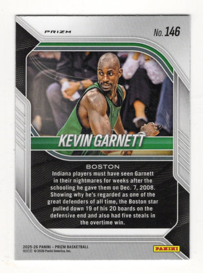 2025-26 Panini Prizm Kevin Garnett Card Green Prizm Boston Celtics