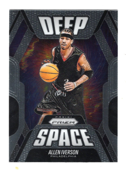 2025-26 Panini Prizm Allen Iverson Card Deep Space Philadelphia 76ers