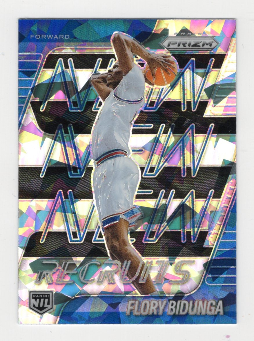 2025-26 Panini Prizm Flory Bidunga New Recruits  Ice Prizm #9 Kansas RC