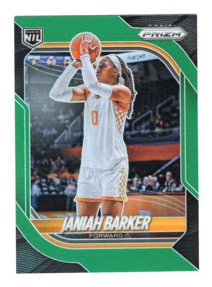 2025-26 Panini Prizm Janiah Barker Card Green Prizm Tennessee Volunteers