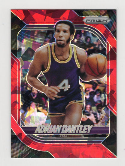 2025-26 Panini Prizm Adrian Dantley Card Red Ice Prizm Utah Jazz