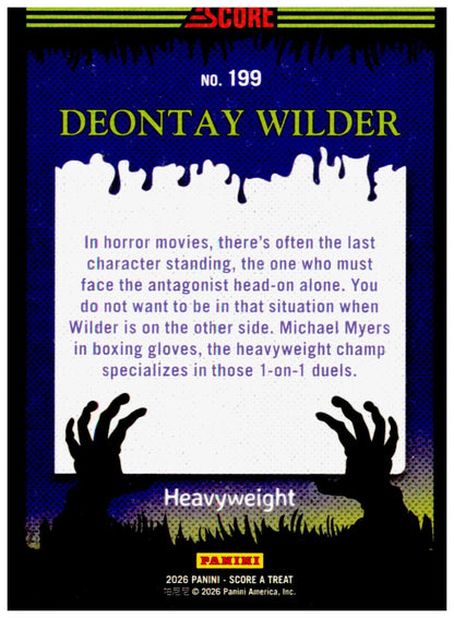 2026 Score-A-Treat Deontay Wilder Card Slime none