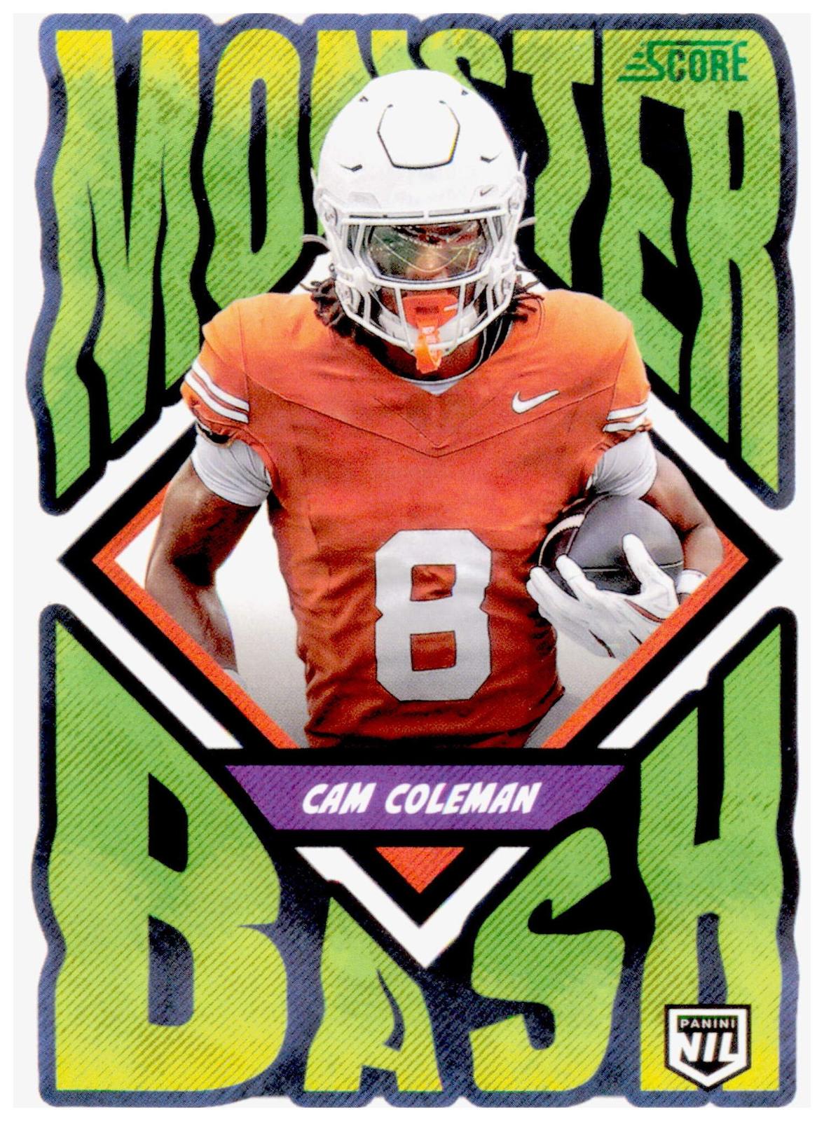 2026 Panini Score-A-Treat Monster Bash Cam Coleman #286 Texas Longhorns RC NIL