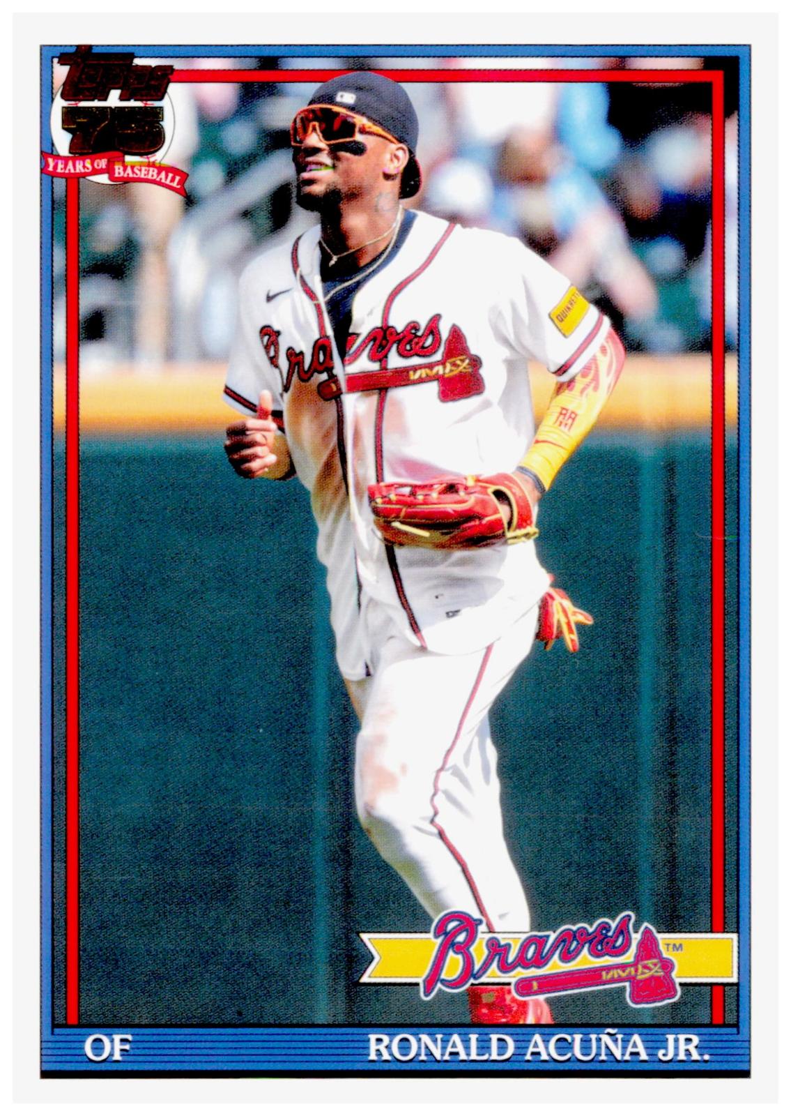 2026 Topps Update Ronald Acuña Jr. Card 1991 Topps Baseball 35th Anniversary