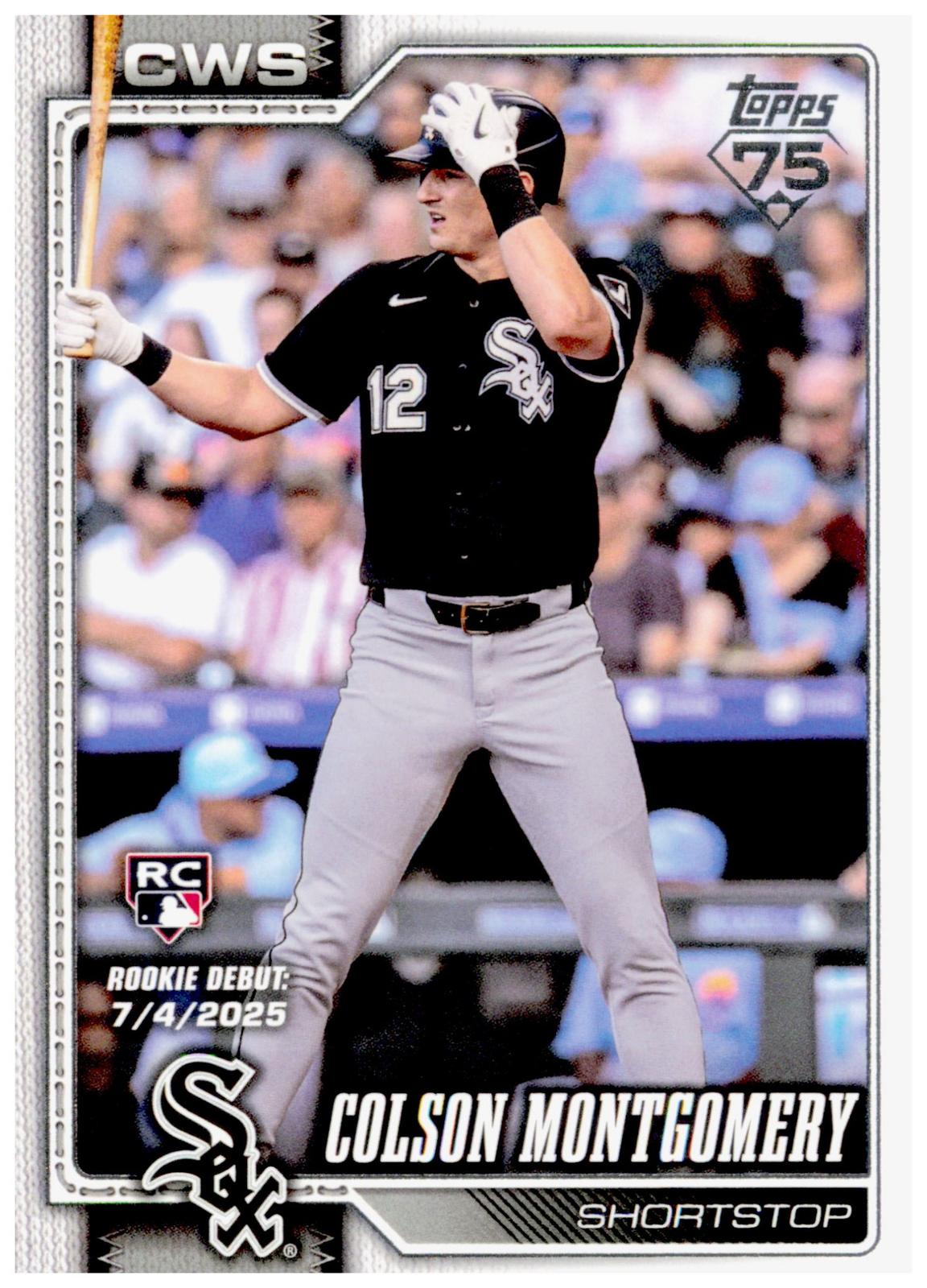 2026 Topps Update Colson Montgomery Card Chicago White Sox