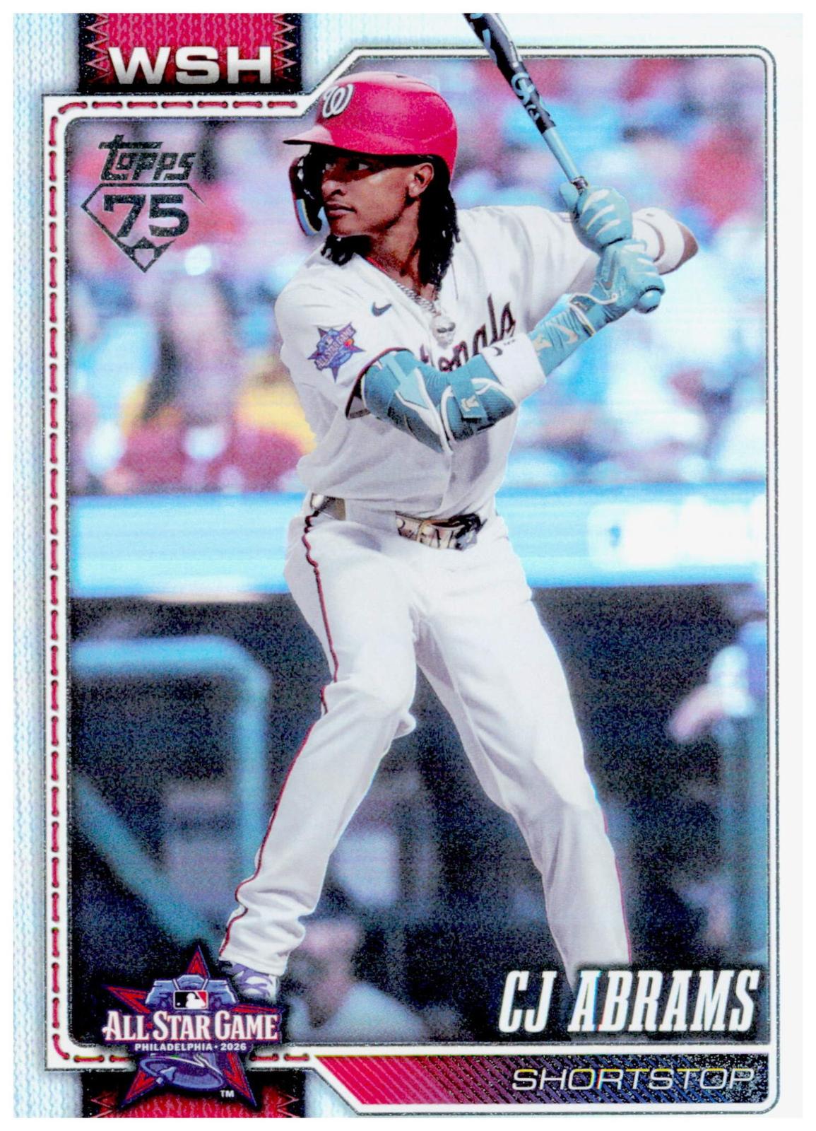 2026 Topps Update CJ Abrams All-Star Game Rainbow Foil Nationals #ASG-6 Holo