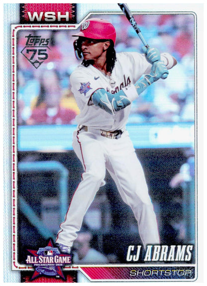 2026 Topps Update CJ Abrams All-Star Game Rainbow Foil Nationals #ASG-6 Holo