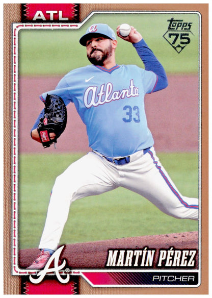2026 Topps Update Martín Pérez Card Gold SN Atlanta Braves