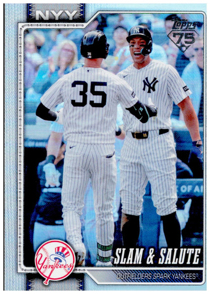 2026 Topps Update Slam &amp; Salute Card Holo Foil New York Yankees