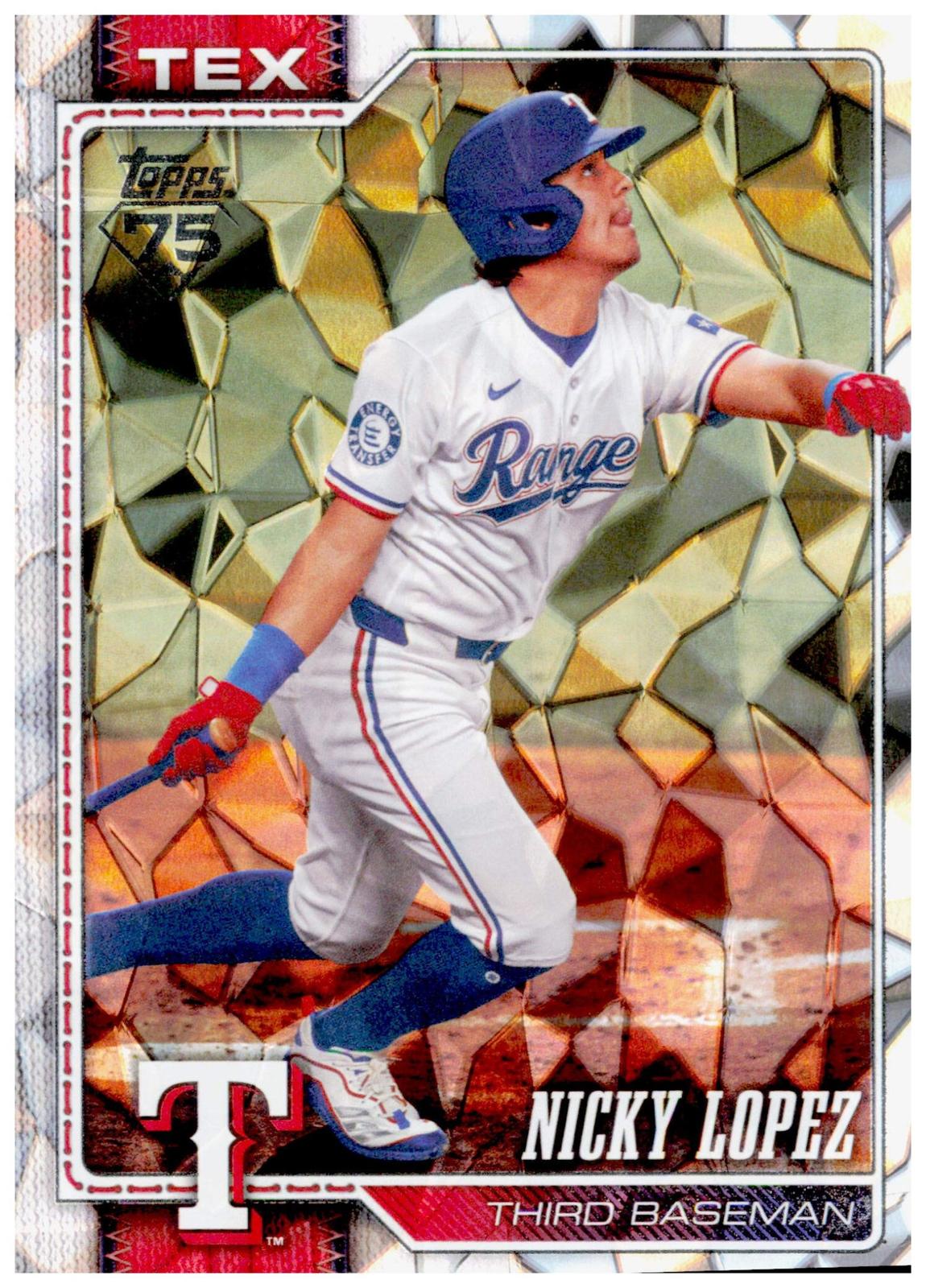 2026 Topps Update Nicky Lopez Card Diamante Foil Texas Rangers