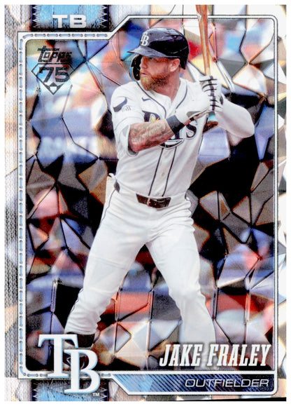 2026 Topps Update Jake Fraley Card Diamante Foil Tampa Bay Rays