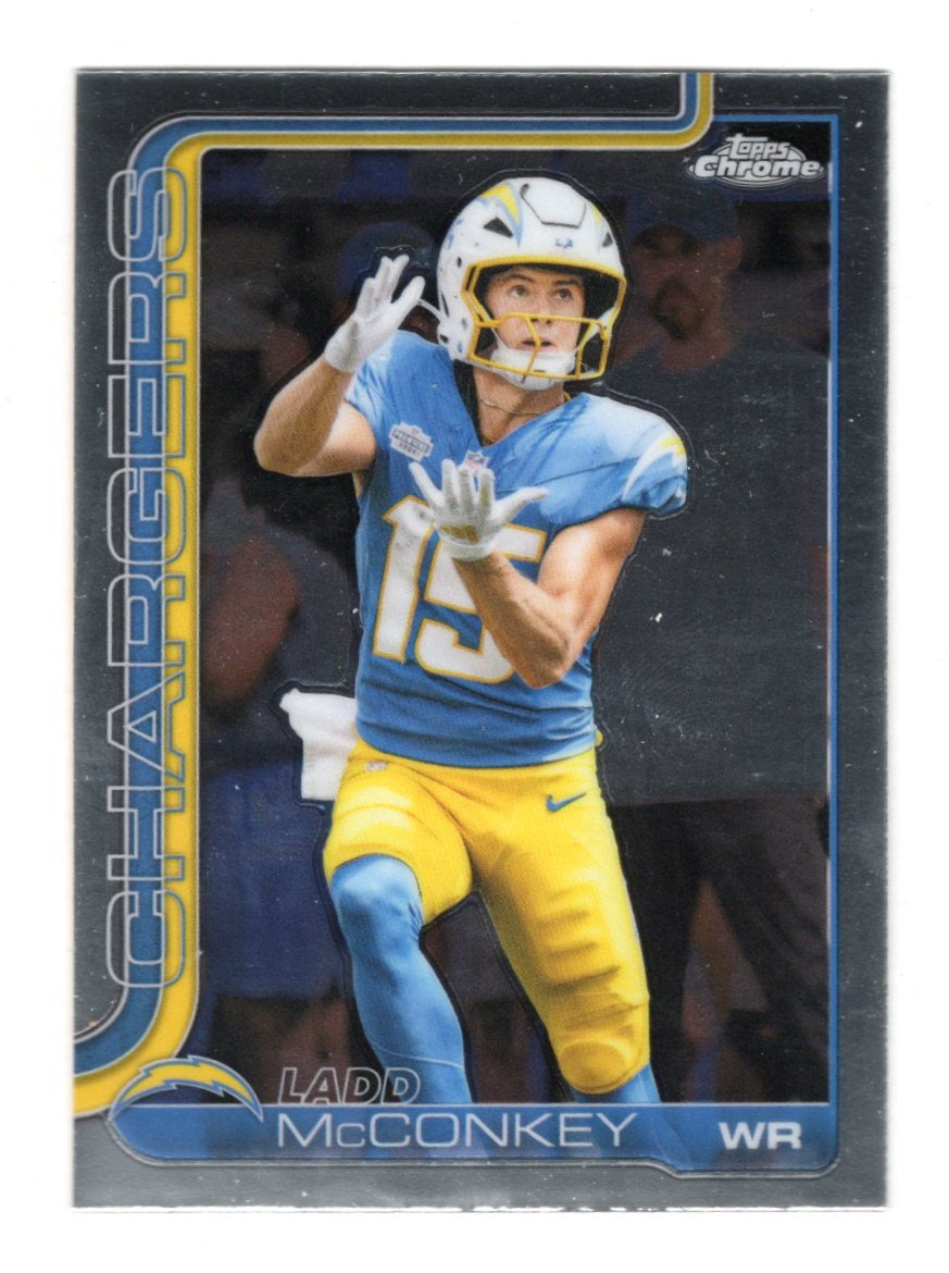 2025 Topps Chrome Ladd McConkey Card Los Angeles Chargers