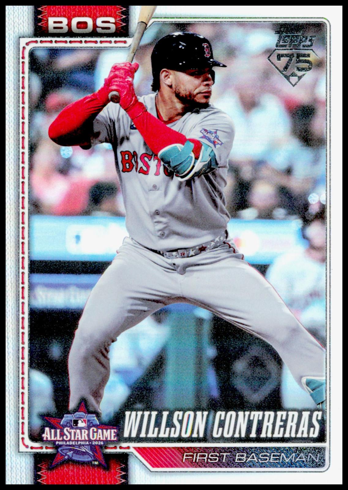 2026 Topps Update Willson Contreras Rainbow Foil All-Star Game #ASG-31 Red Sox
