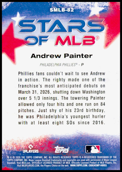 2026 Topps Update Andrew Painter Card Stars of MLB Philadelphia Phillies
