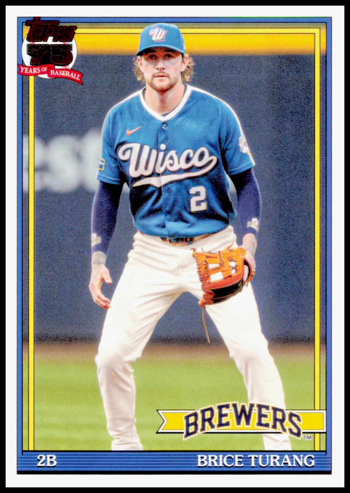 2026 Topps Update Brice Turang Card 1991 Topps Baseball 35th Anniversary Brewers