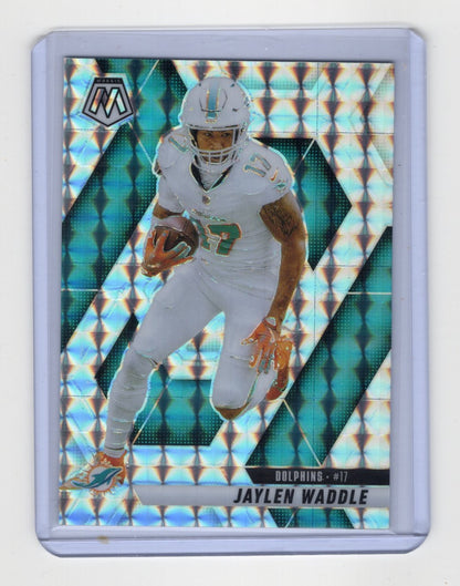 2025 Panini Mosaic Jaylen Waddle Card Silver Miami Dolphins